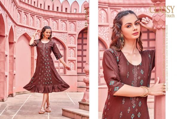 Kinti Spectrum Fancy Rayon  Designer Anarkali KurtiColletion